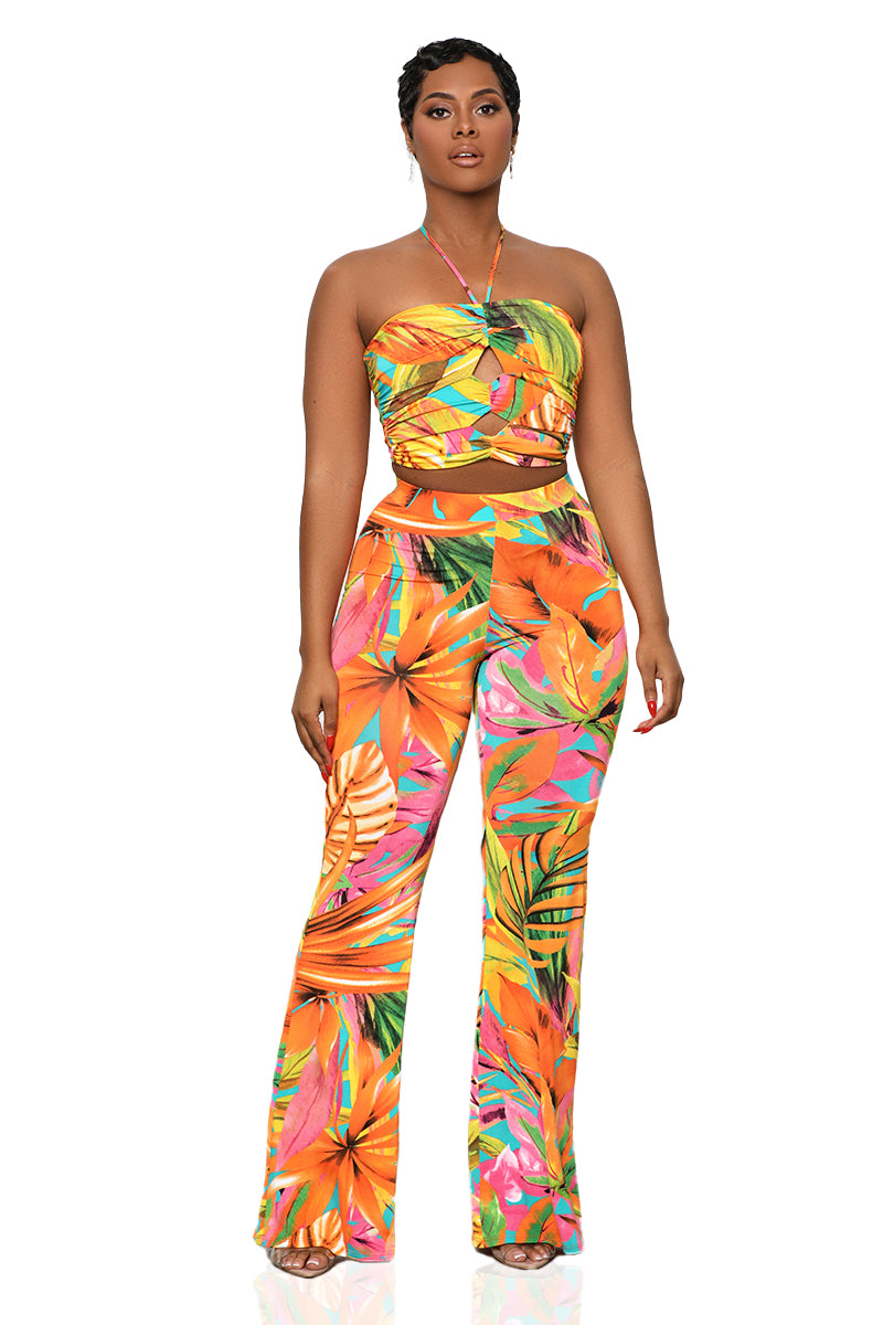 Aloha Dream Pants Set (Orange Multi)