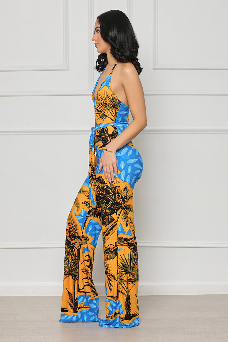 In The Palms Jumpsuit (Blue Multi)