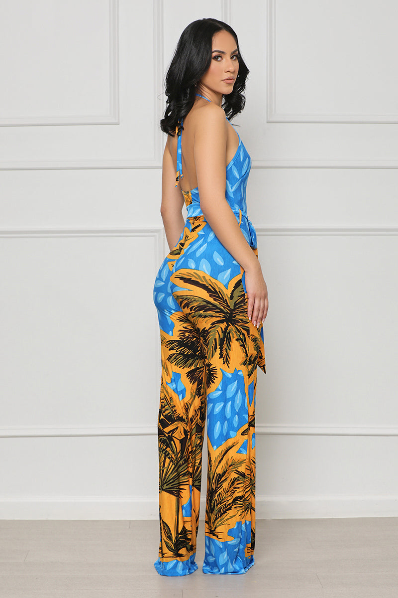 In The Palms Jumpsuit (Blue Multi)