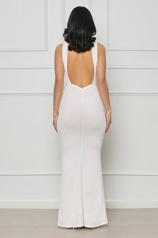 Back In Action Maxi Dress (White)