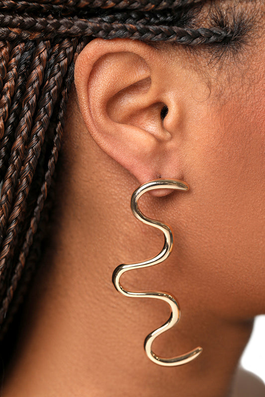 Gold Swirl Earrings