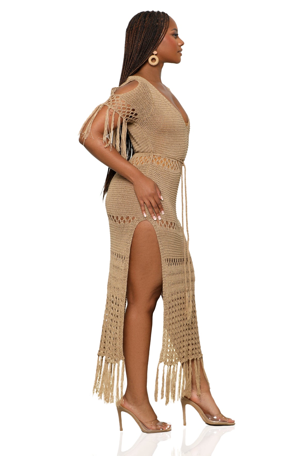 Jungle Vacation Swimsuit Cover-Up (Tan)