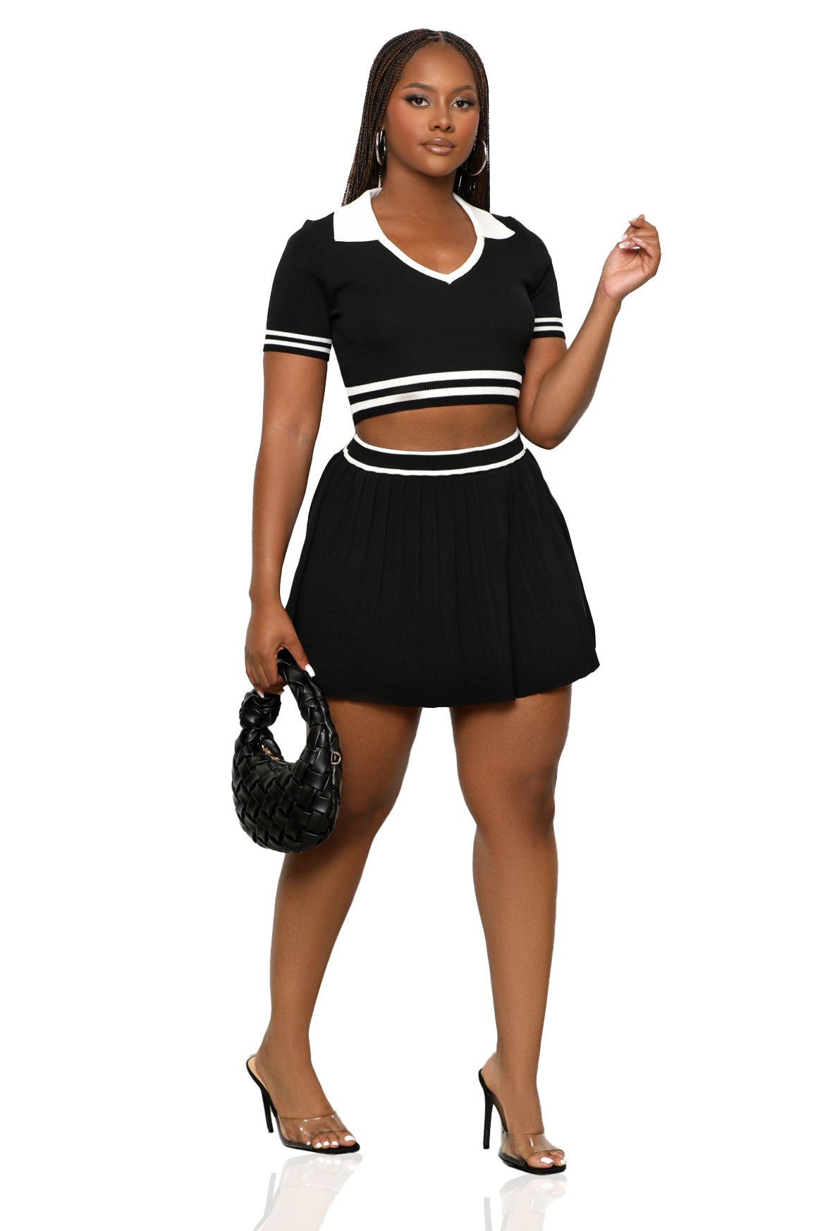 Fair Play Skirt Set (Black)