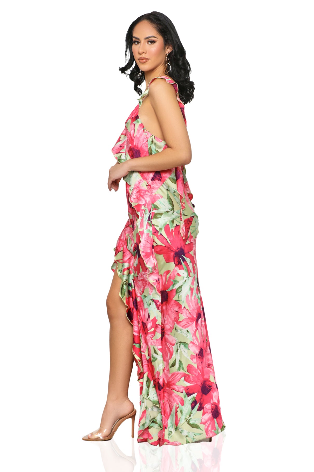 Spring Dreams Floral Maxi Dress (Pink Multi)