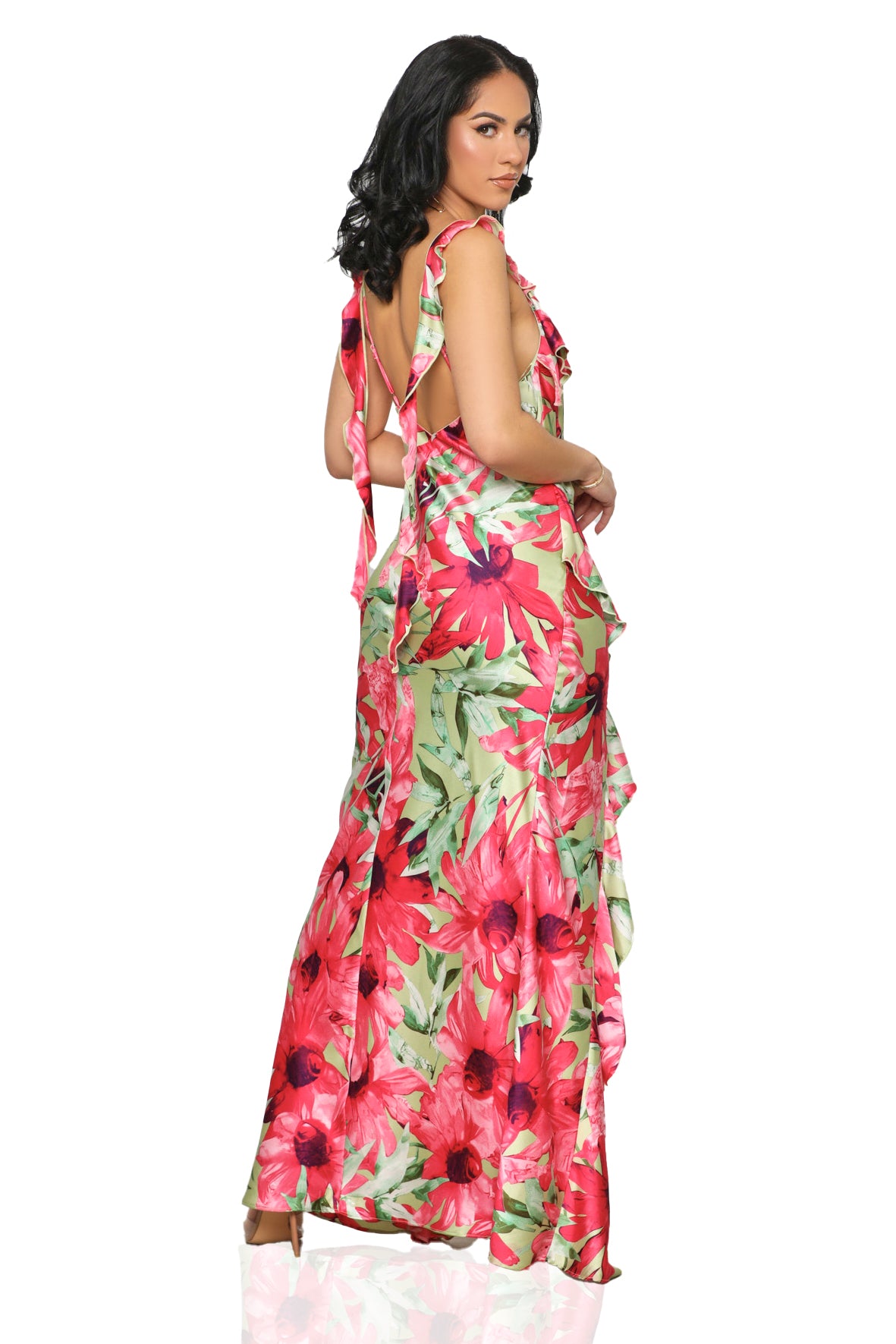 Spring Dreams Floral Maxi Dress (Pink Multi)