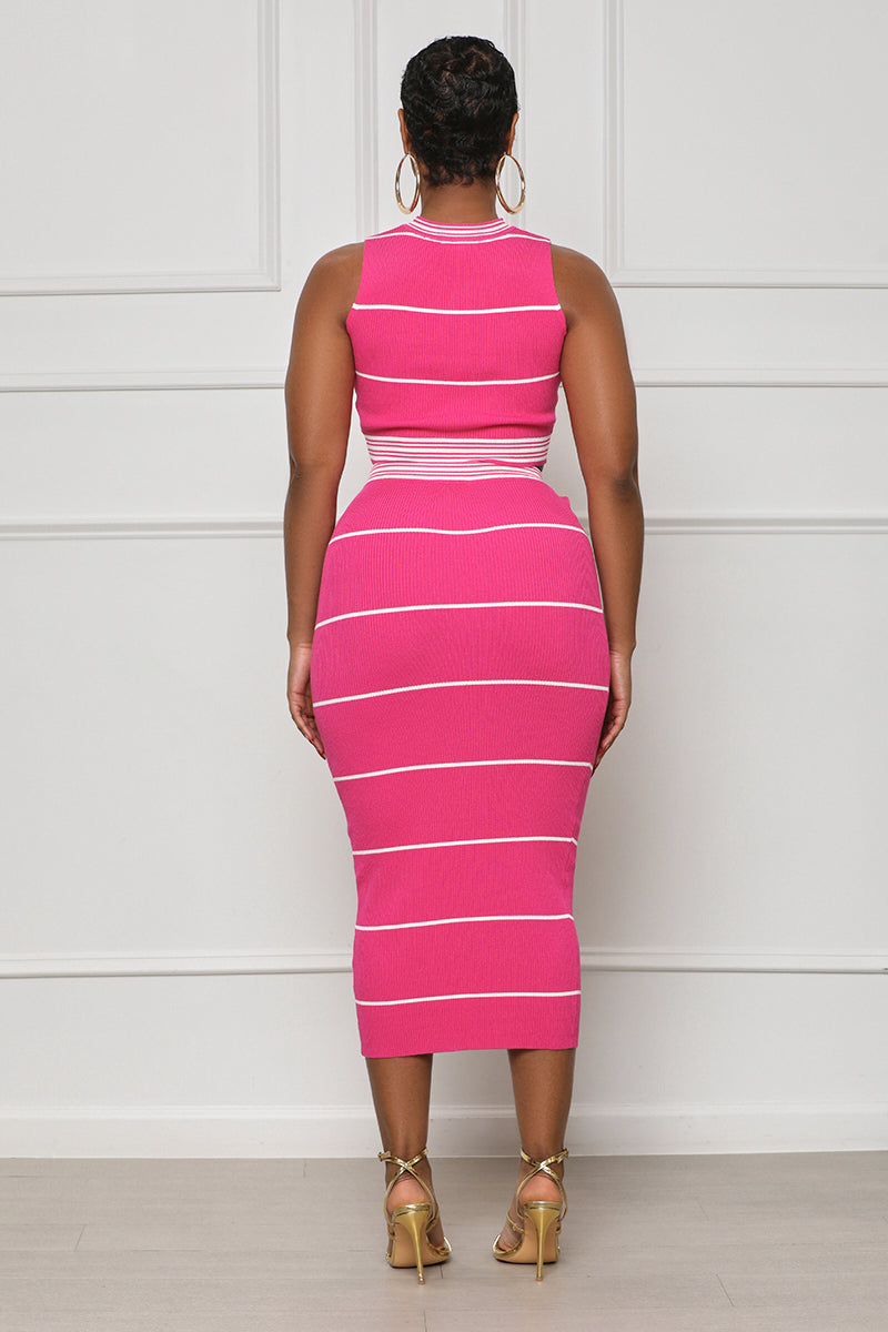 Stripe This Way Skirt Set (Pink Multi)