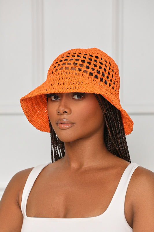 Beach Bum Straw Hat (Orange)
