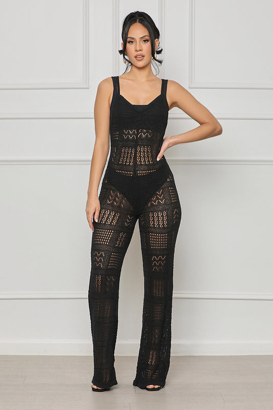 Two Piece Ribbed Sculpting Jumpsuit - Black – Shop Lily MK