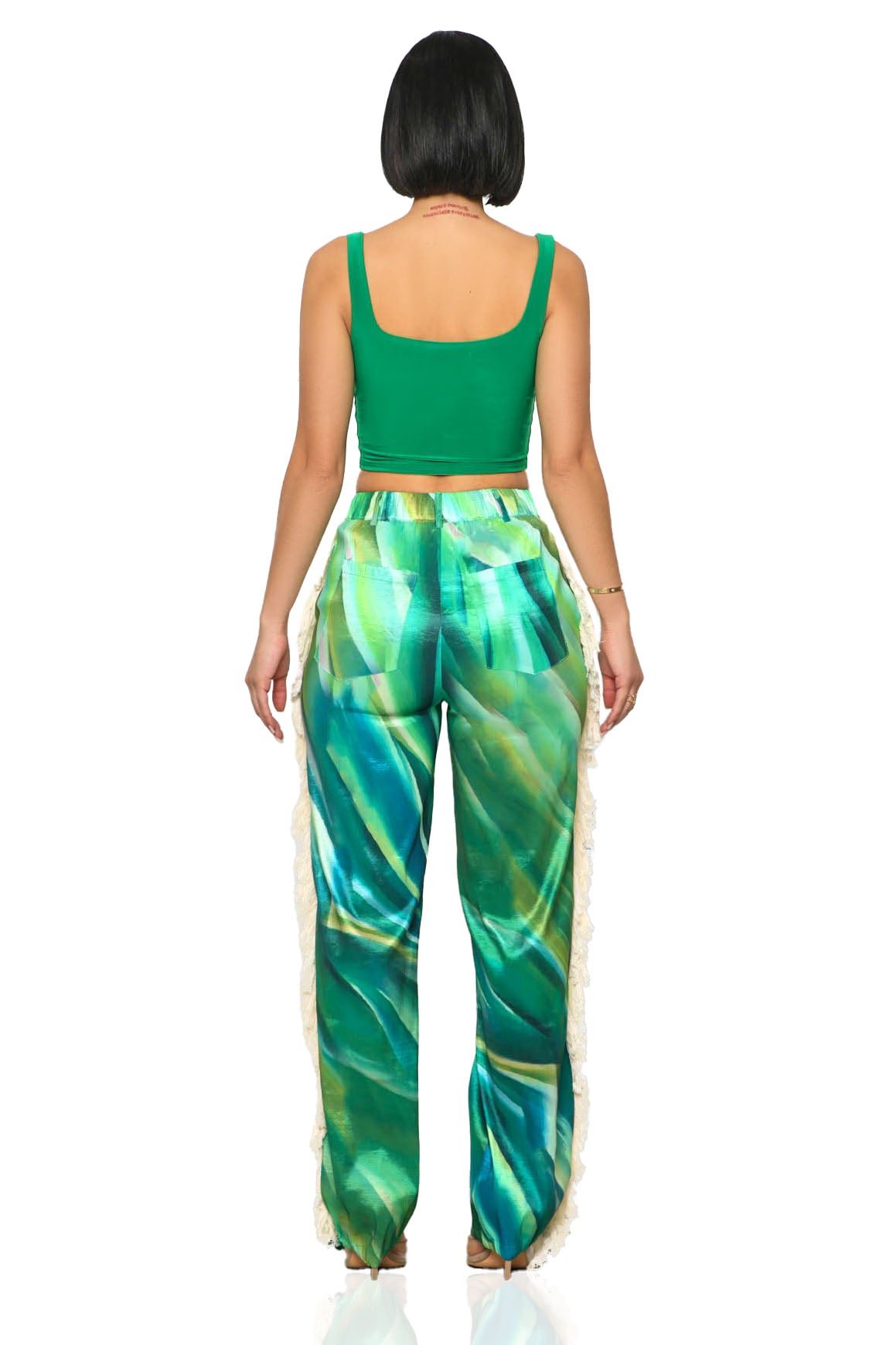 Tropical Wave Pants (Green Multi)
