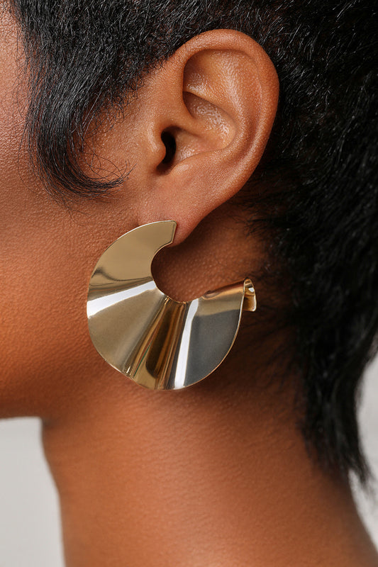 Gold Structured Earrings - Lilly's Kloset