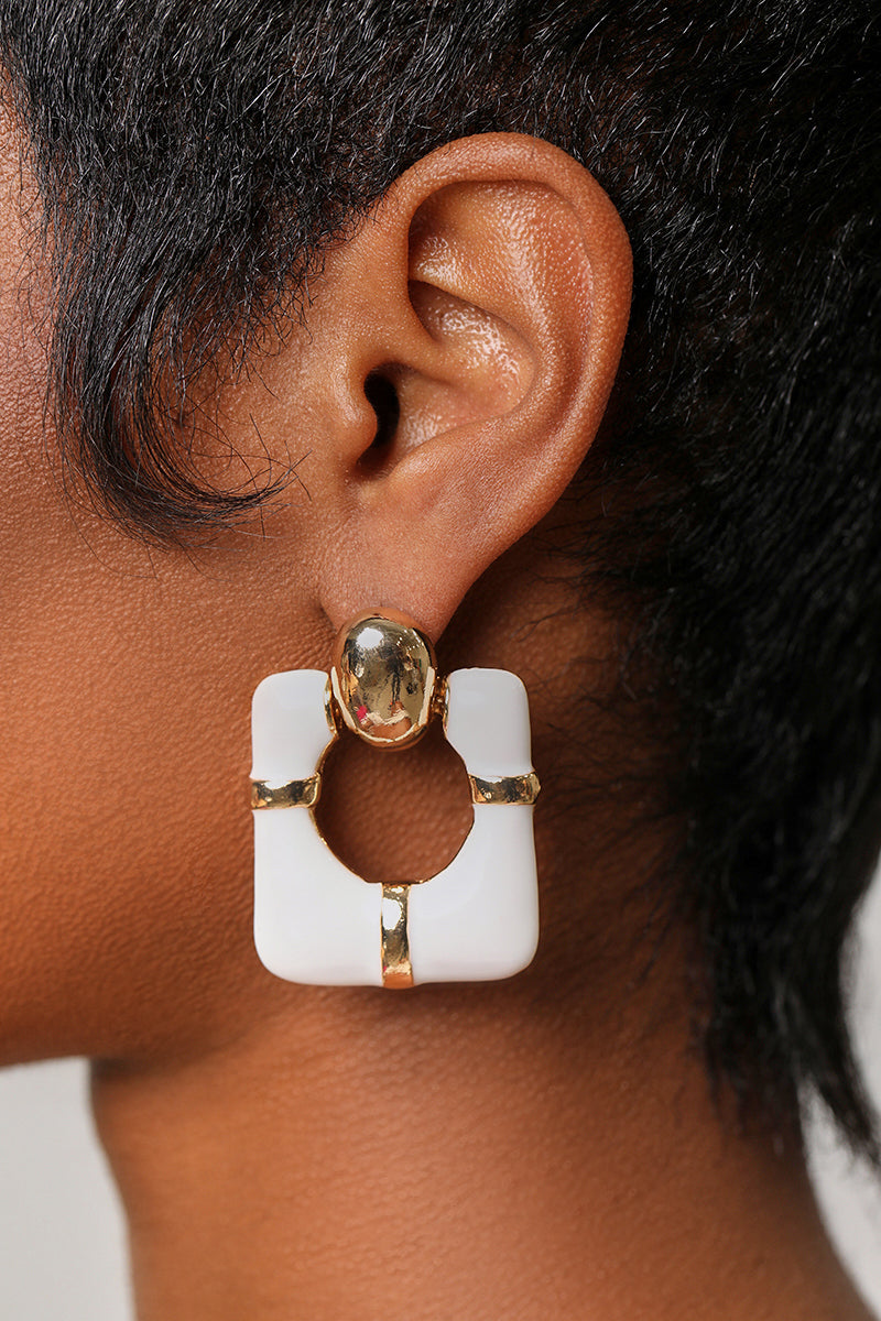 Gold Square Earrings - Lilly's Kloset