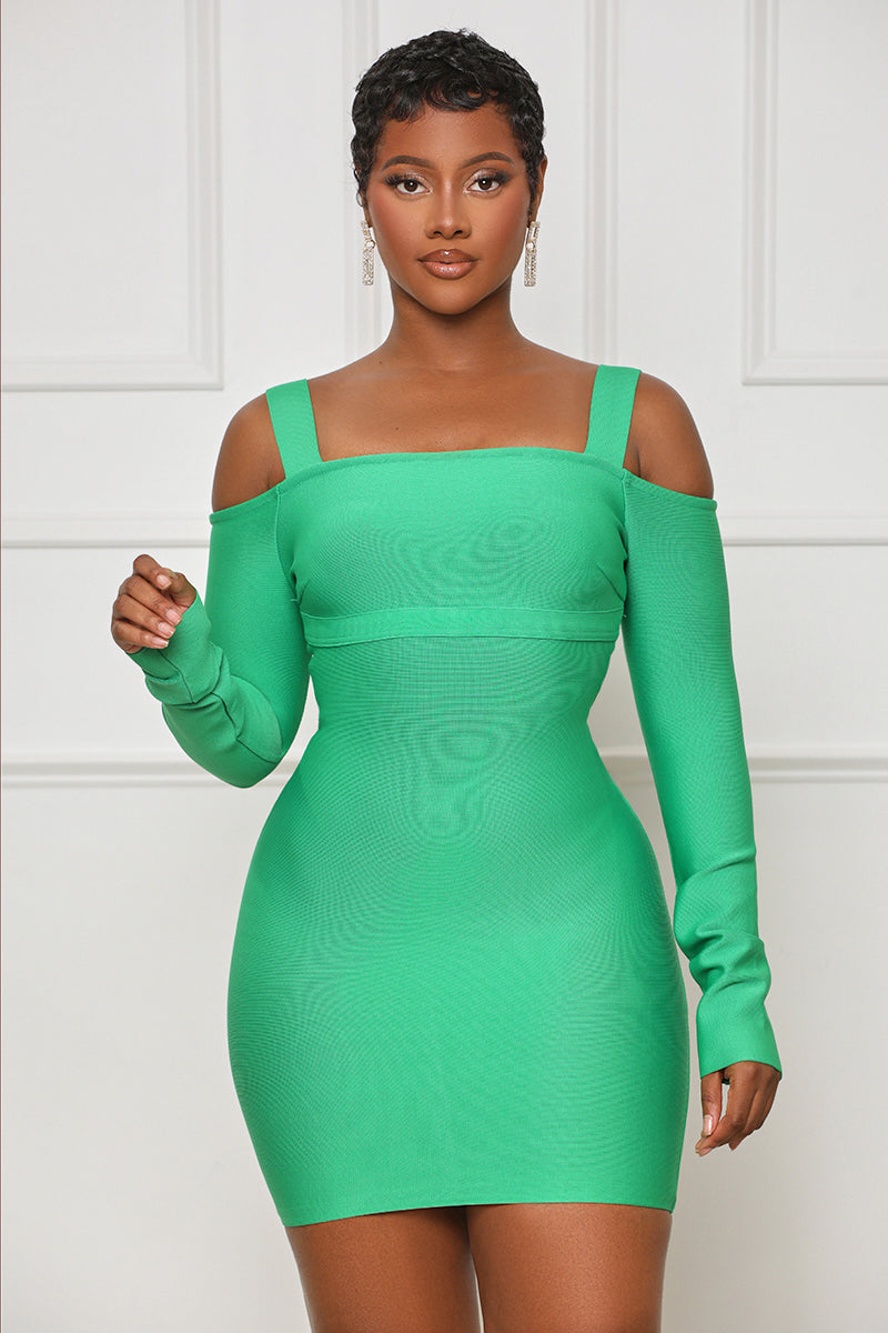 True To You Bandage Mini Dress (Green) - Lilly's Kloset