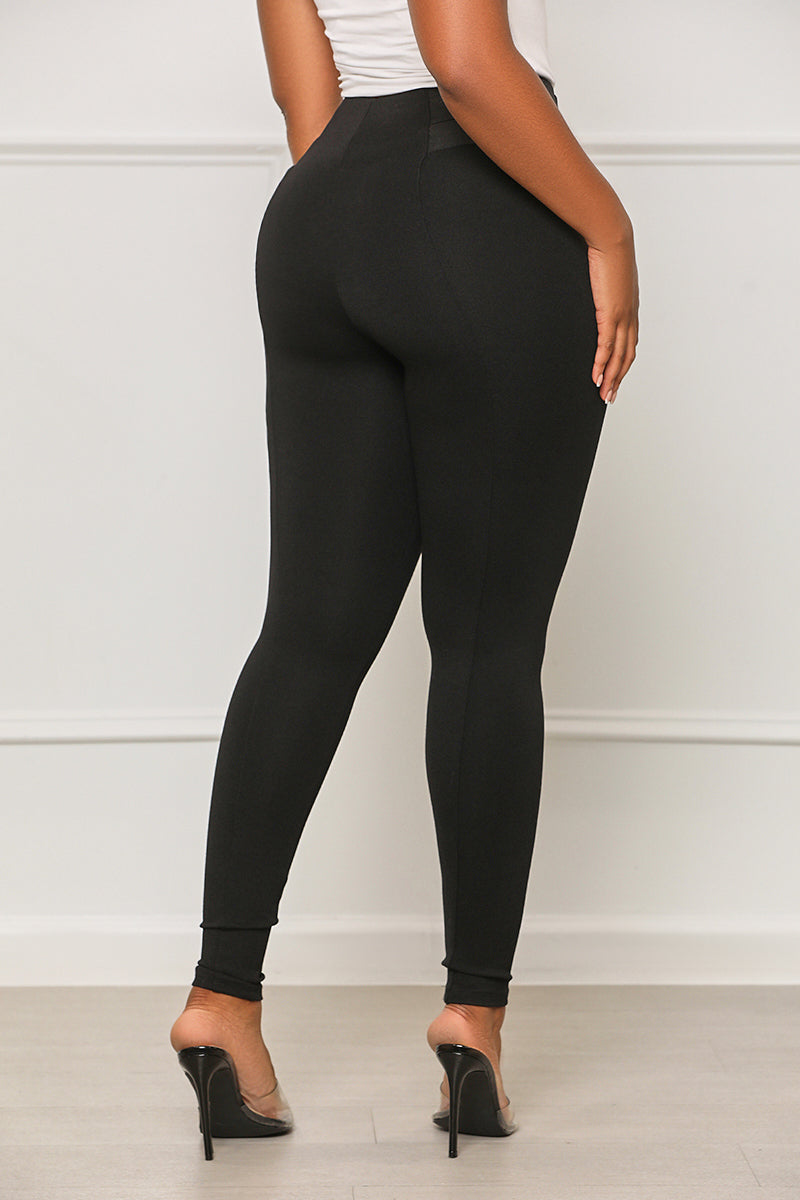Call It Even High Waisted Pants (Black) - Lilly's Kloset