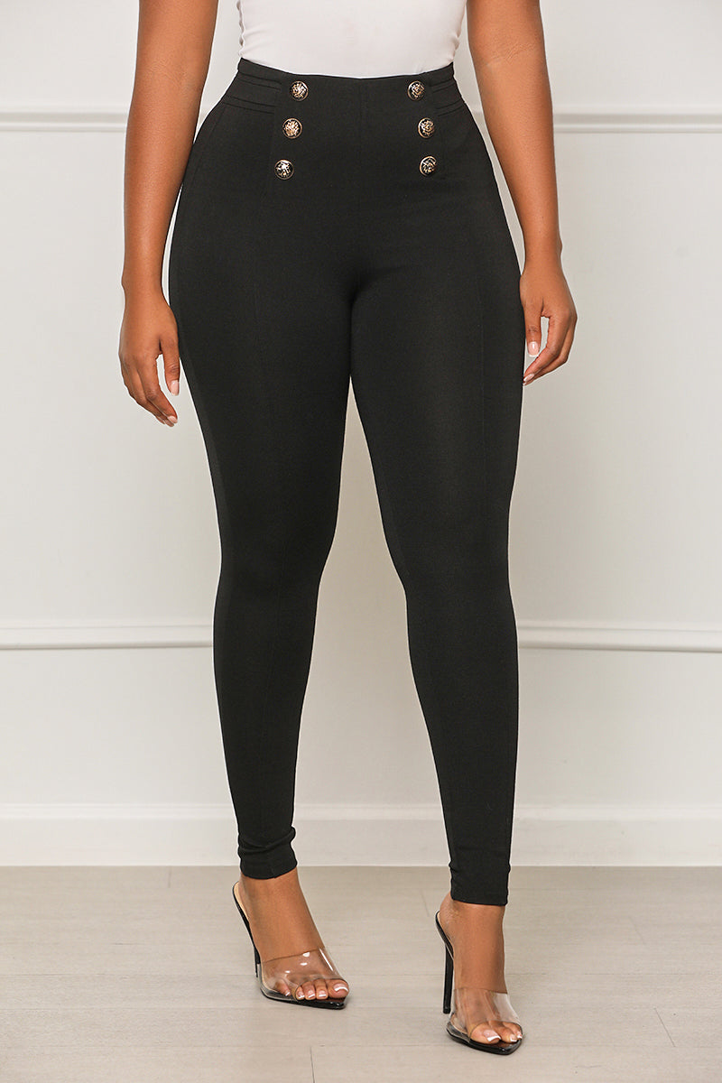 There For You High Waisted Pants (Black) - Lilly's Kloset