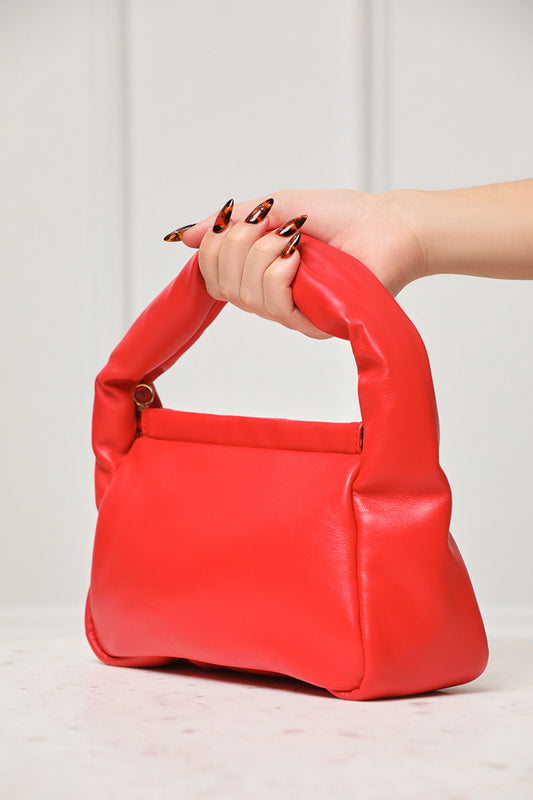 Lucie Pillow Shoulder Bag (Red)