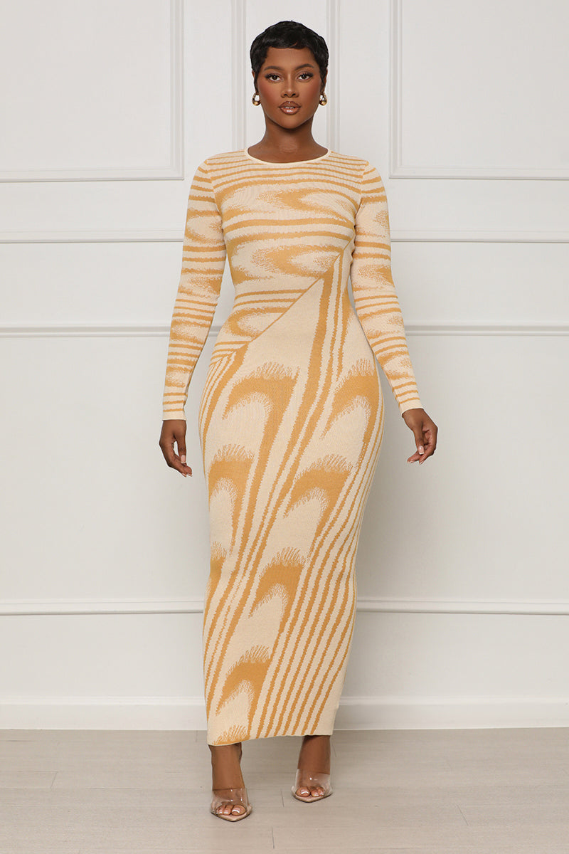 Sweet Attraction Abstract Dress (Yellow Multi) - Lilly's Kloset