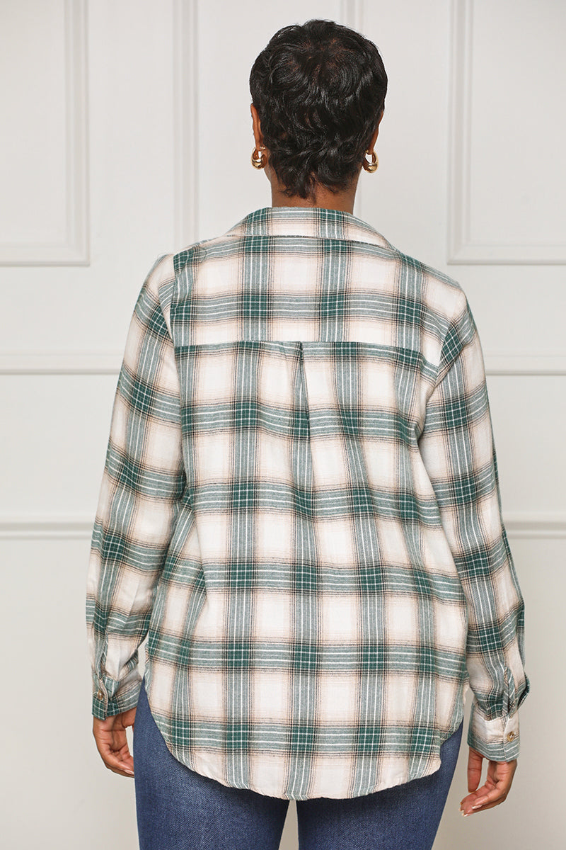 Change Of Plaids Flannel Shirt (Green Multi) - Lilly's Kloset