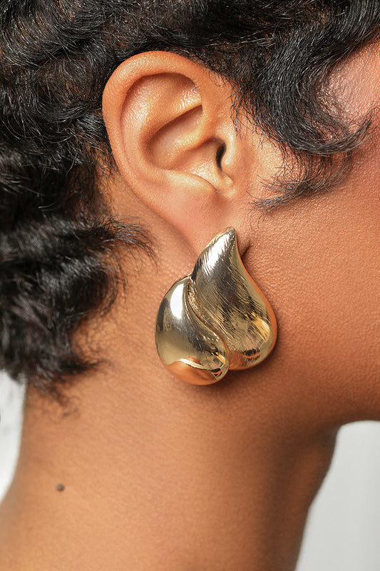 Gold Double Teardrop Earrings - Lilly's Kloset