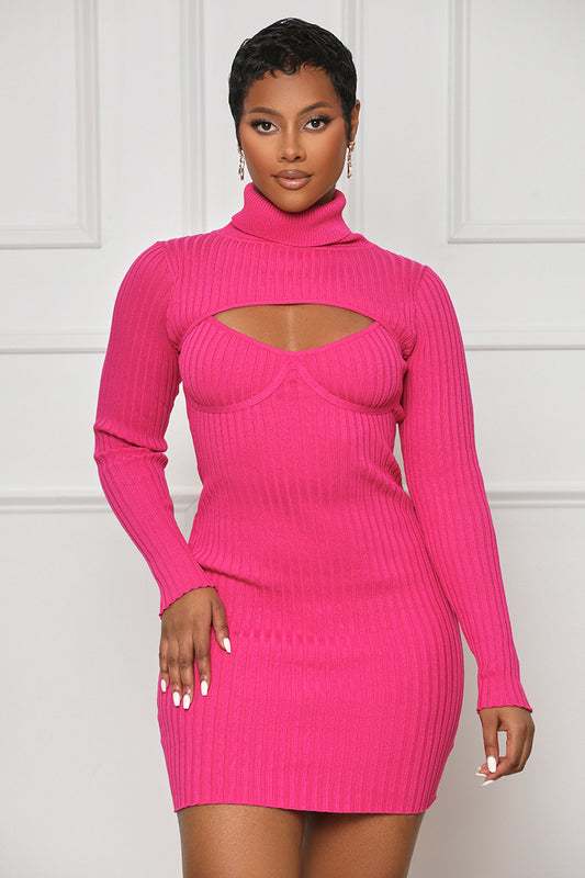 Top Trend Cut-Out Mini Dress (Pink)
