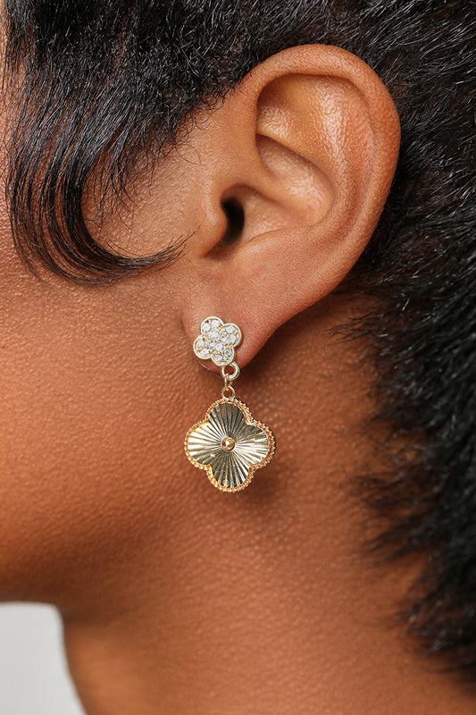 Clover Drop Earrings (Gold) - Lilly's Kloset