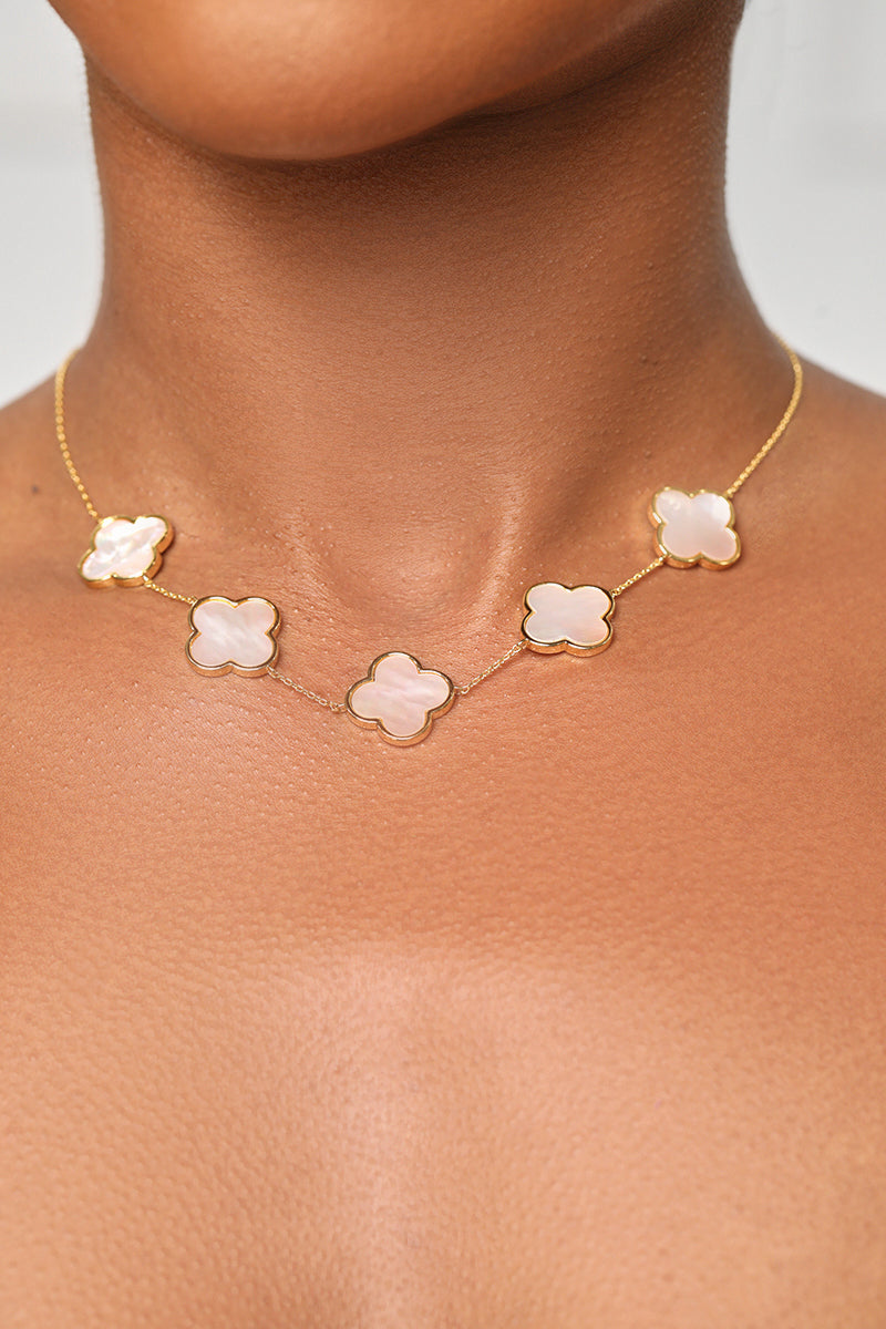 Layered Clover Necklace (Gold) - Lilly's Kloset