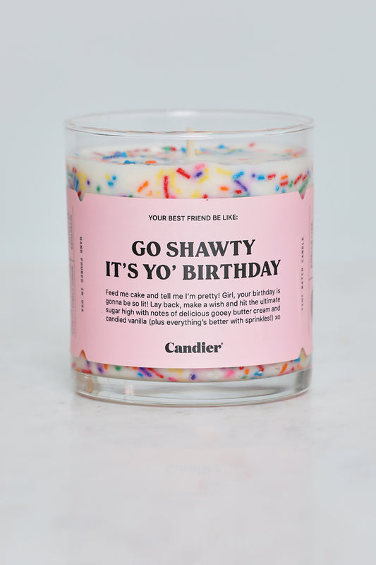 Go Shawty It's Yo' Birthday Cake Candle (White Multi) - Lilly's Kloset