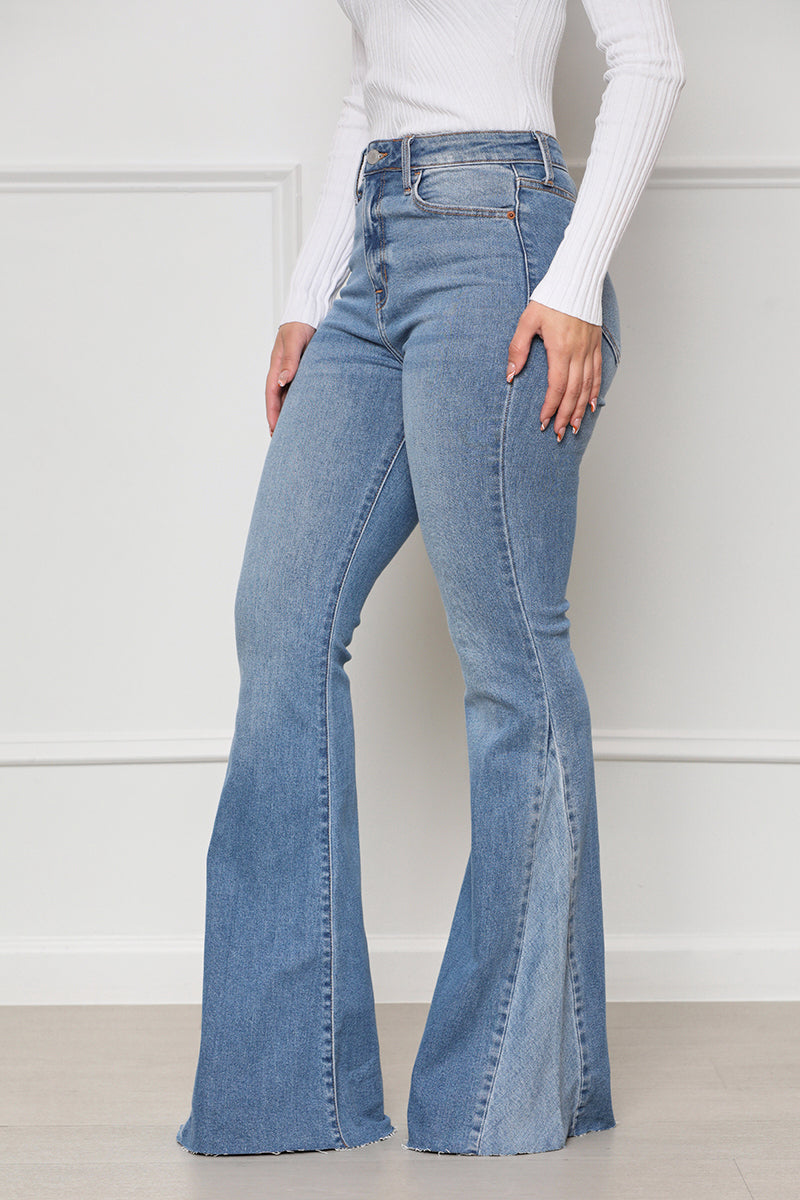 Dreaming Of Denim Bell Bottom Jeans - Lilly's Kloset