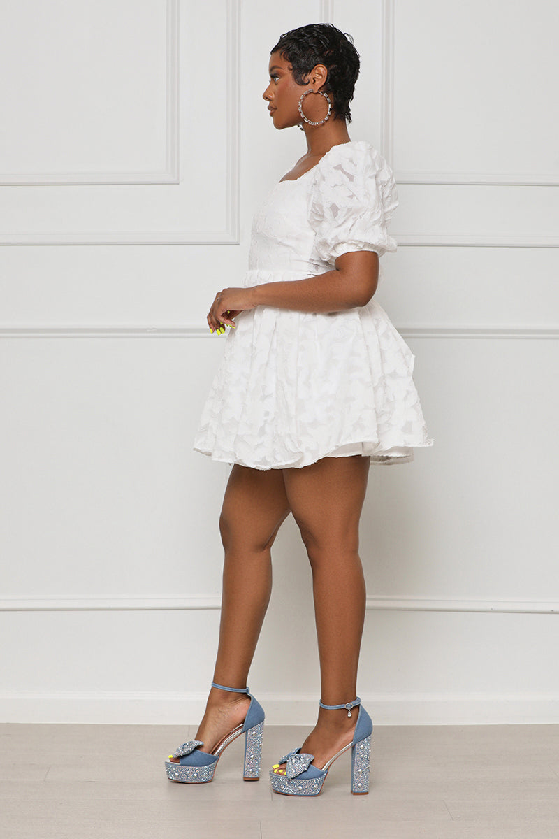 Picnic Ready Baby Doll Dress (White) - Lilly's Kloset