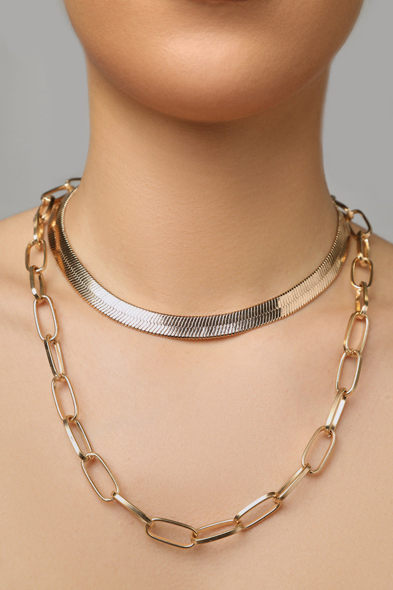 Gold Chain Link Set - Lilly's Kloset