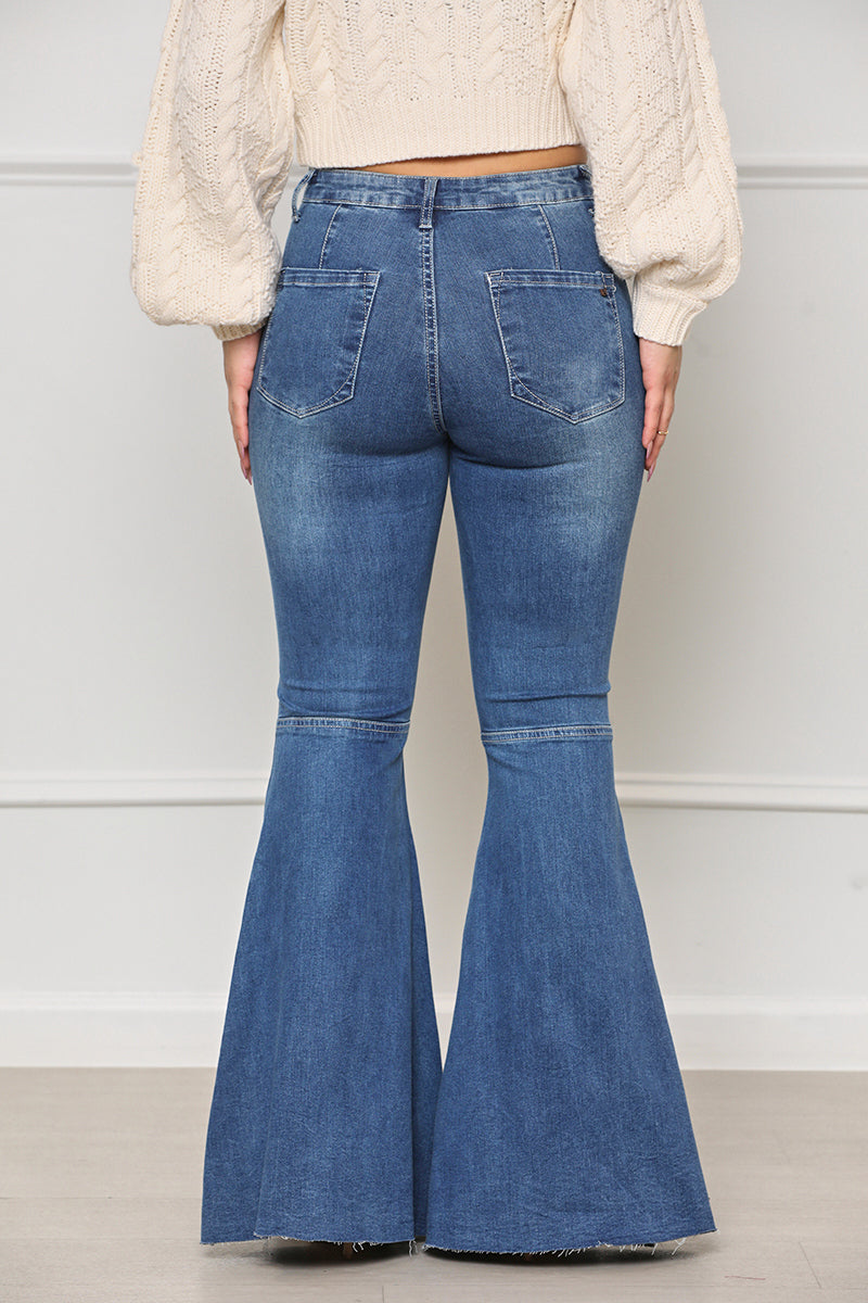 Down For You Flare Jeans (Dark Wash) - Lilly's Kloset