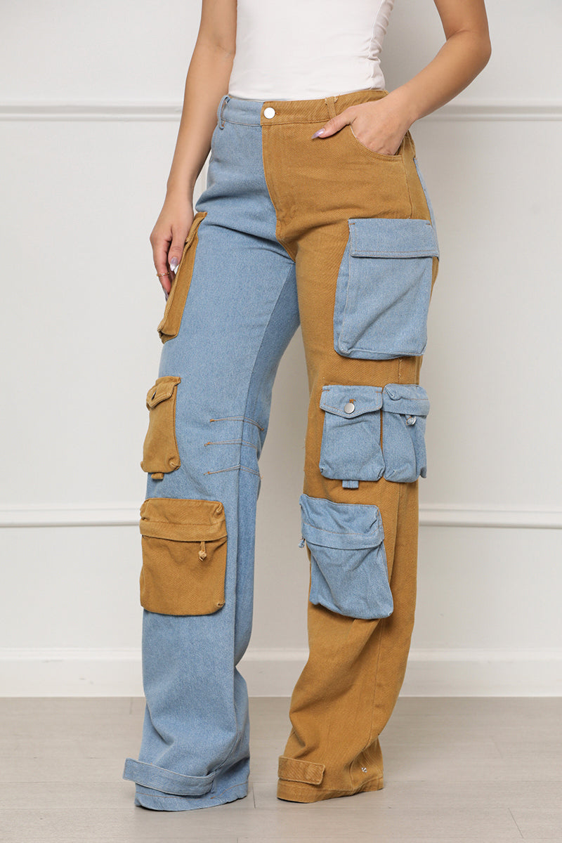 Denim Tie-Dye Cargo Pants – Congruent Space *₊˚⁎*₊
